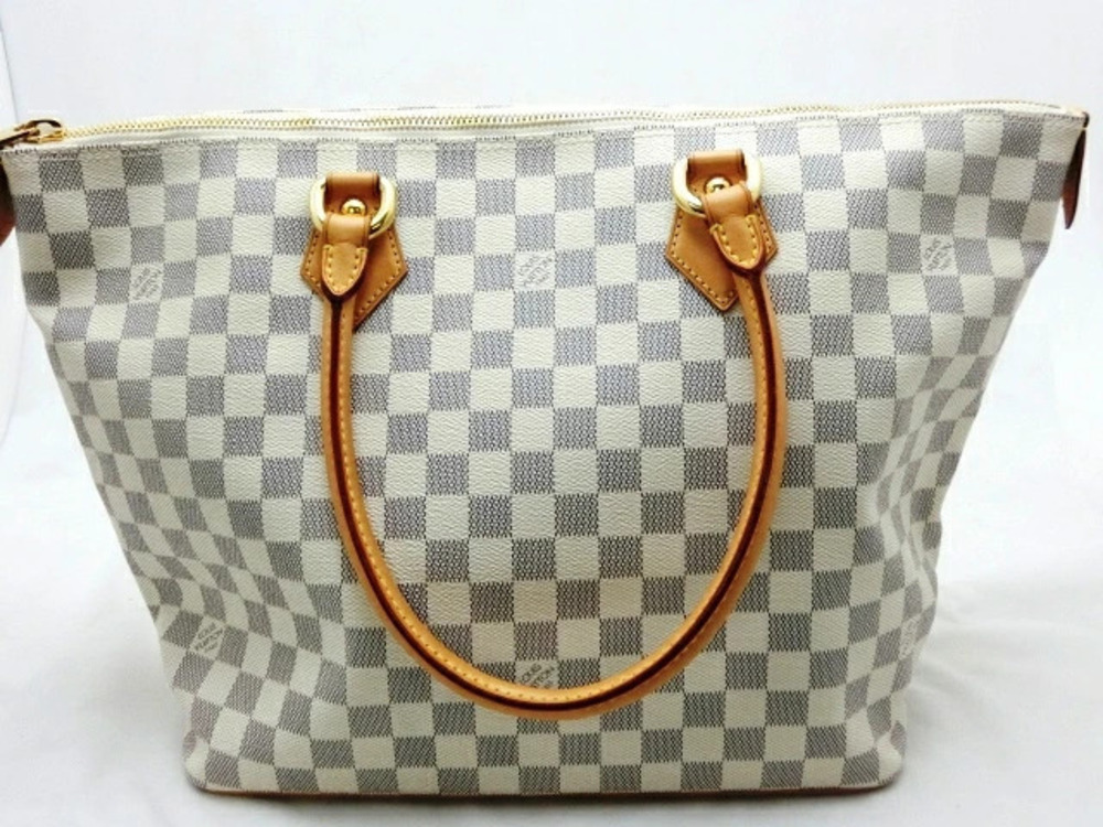 LOUIS VUITTON Saleya Damier Azur White Handbag